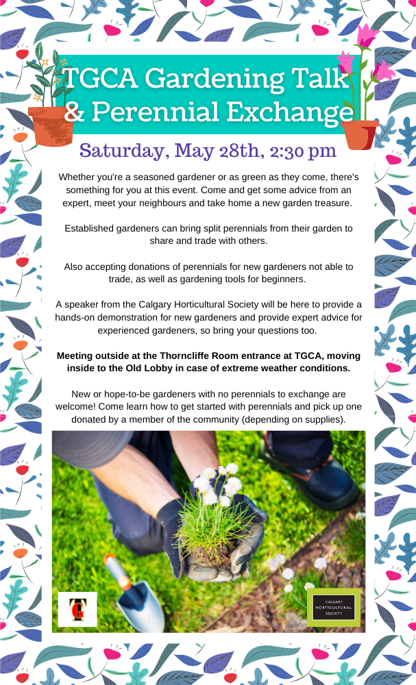 TGCA Gardening Talk and Perennial Exchange, May 28