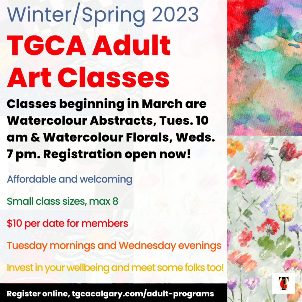 Registration for watercolour classes open until Mar. 20
