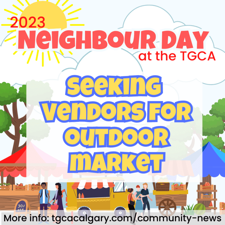 TGCA seeking vendors for Neighbour Day market, June 17