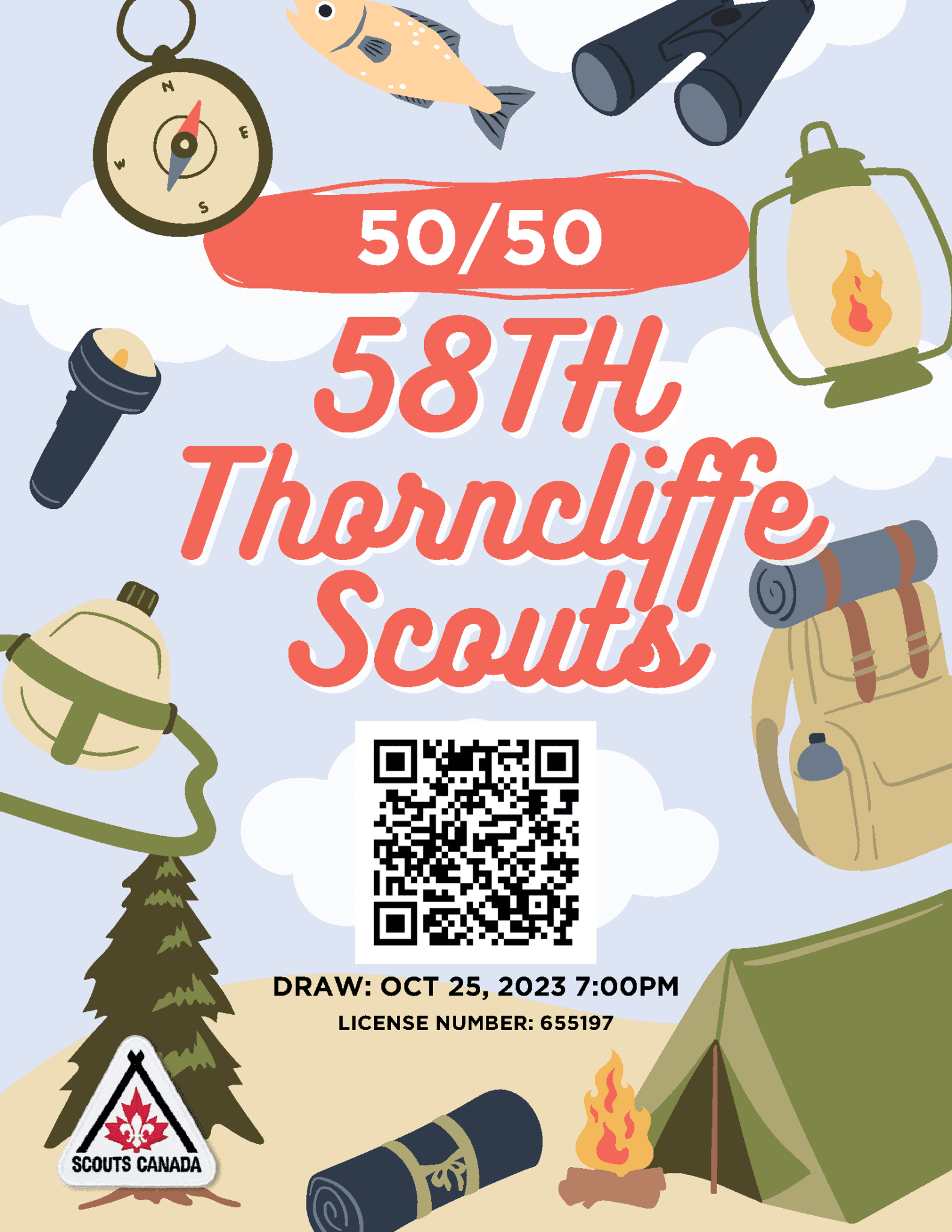 58th Thorncliffe Scouts 50/50 Cash Raffle Fundraiser