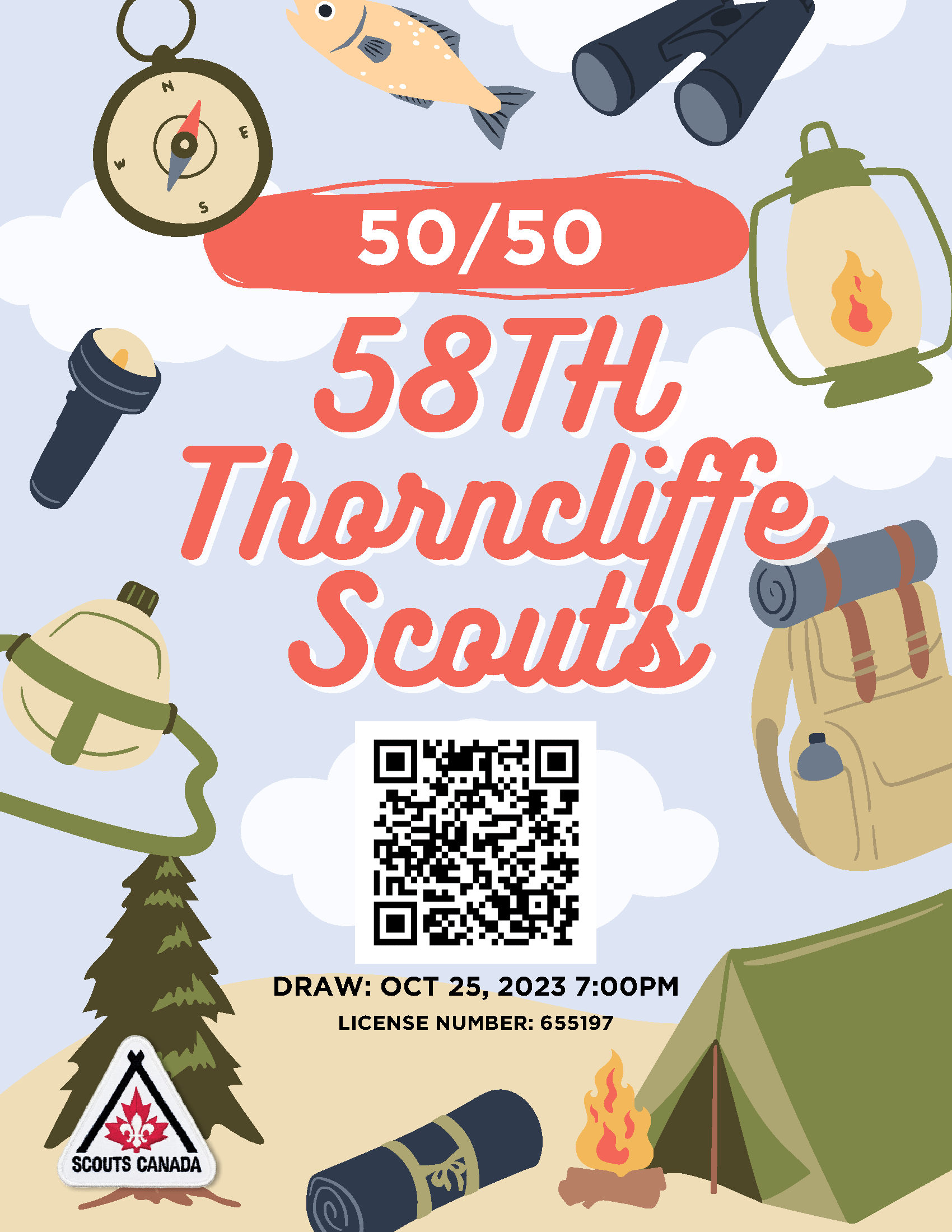 58th Thorncliffe Scouts 50/50 Cash Raffle Fundraiser
