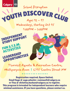 youth club during school disruption poster