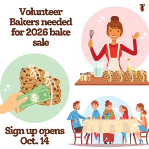 Craft Fair bake sale volunteers needed!